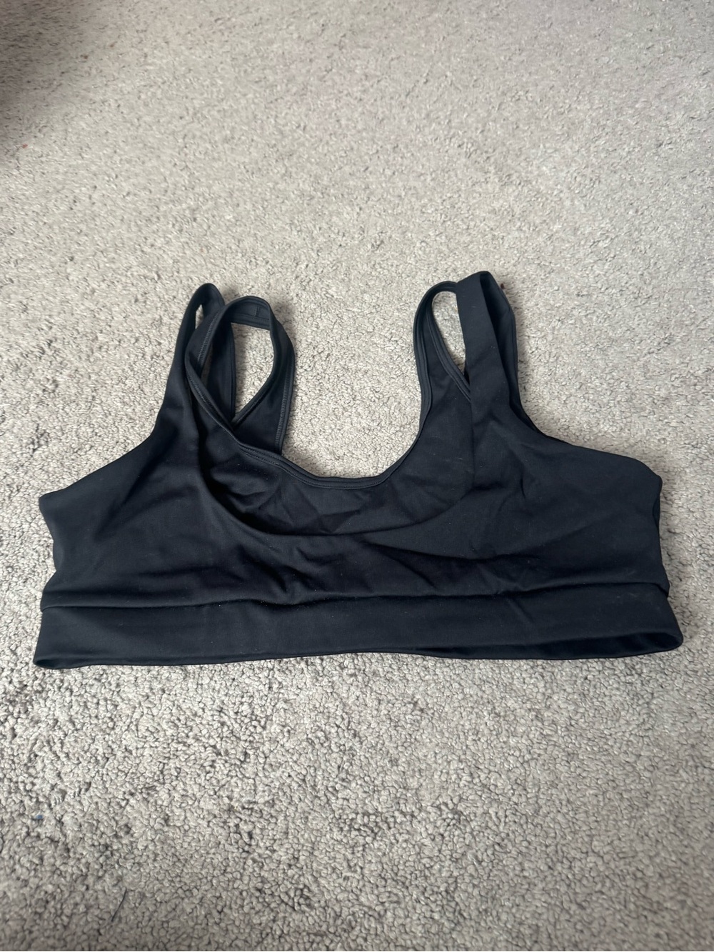 SKIMS Black Double-Strap Sports Bralette